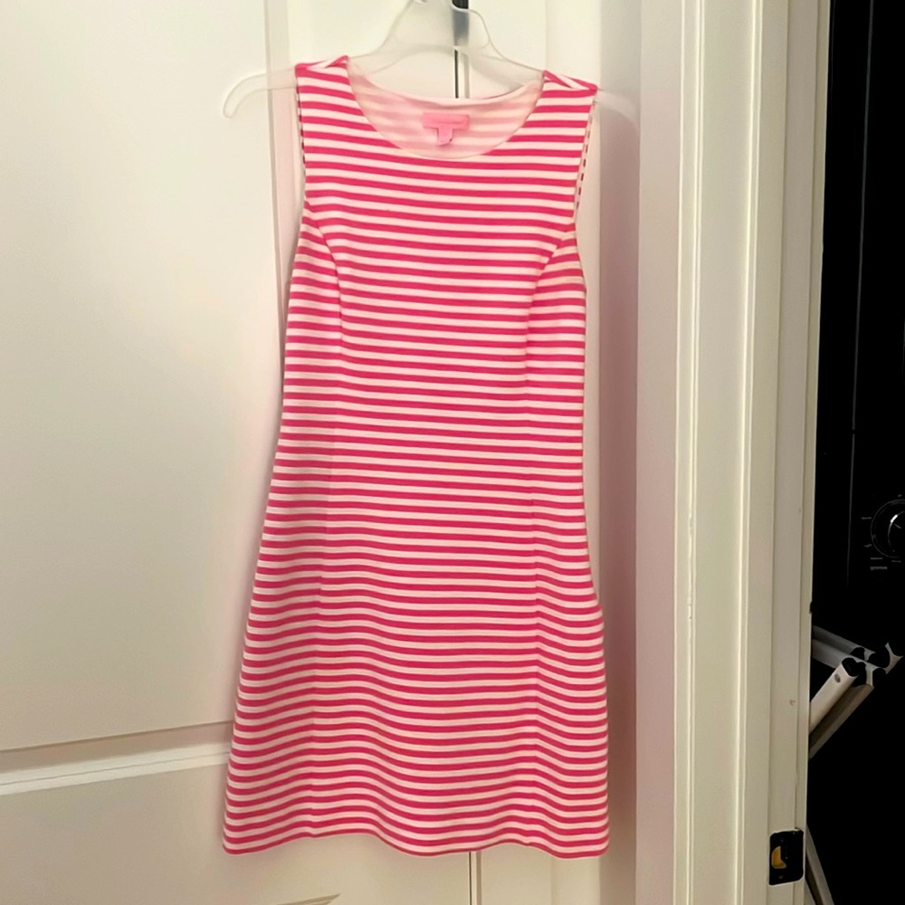 Lily Pulitzer Pink and White Striped Dress.